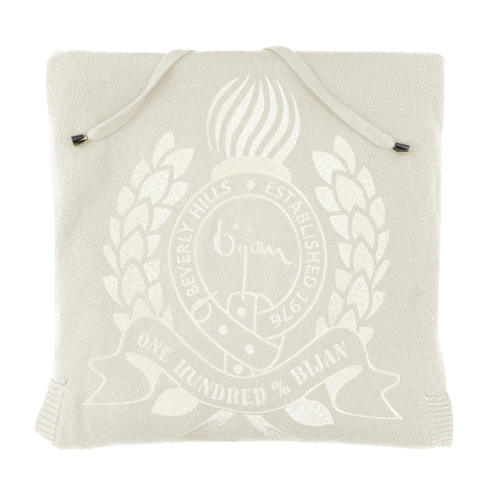 bijan Off-White Pure Cashmere Pullover Sweater