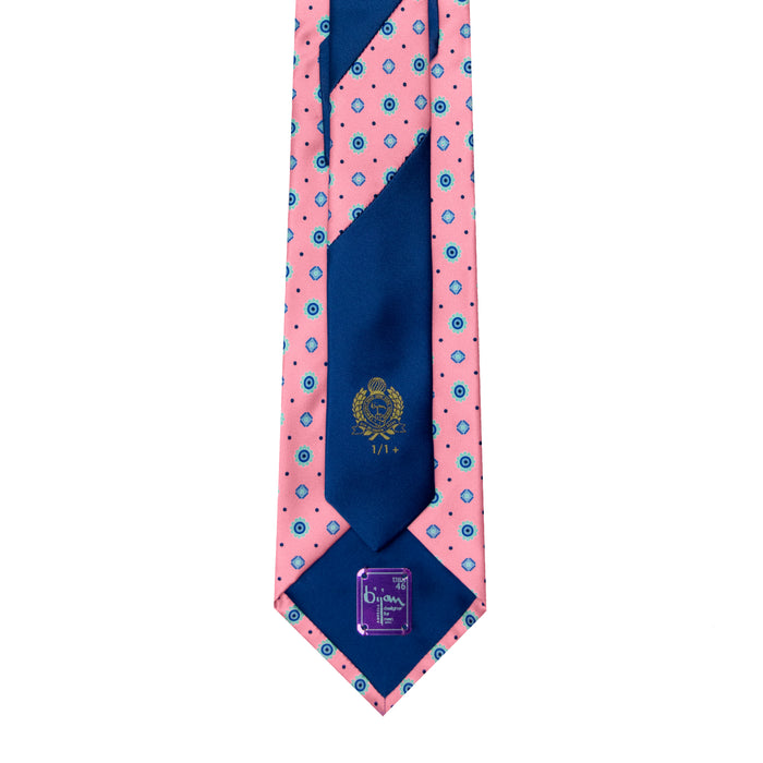 Bijan Pink And Blue Pure Silk Tie Set