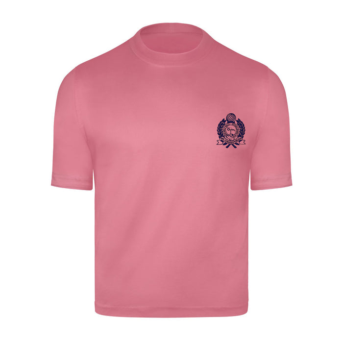bijan Pink with Navy Crest Short Sleeve T-Shirt