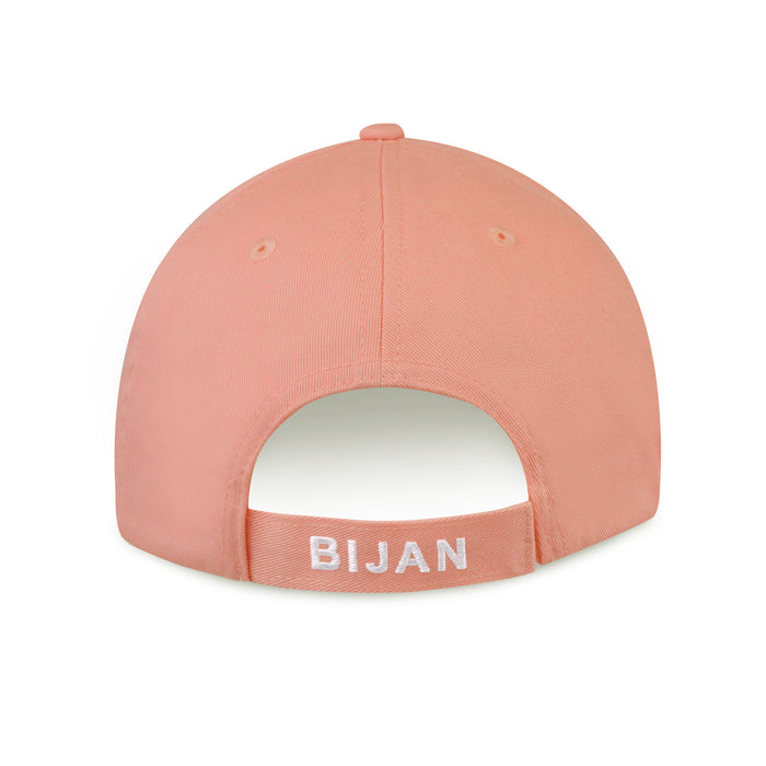 Bijan Pink With Silver Crest Cap
