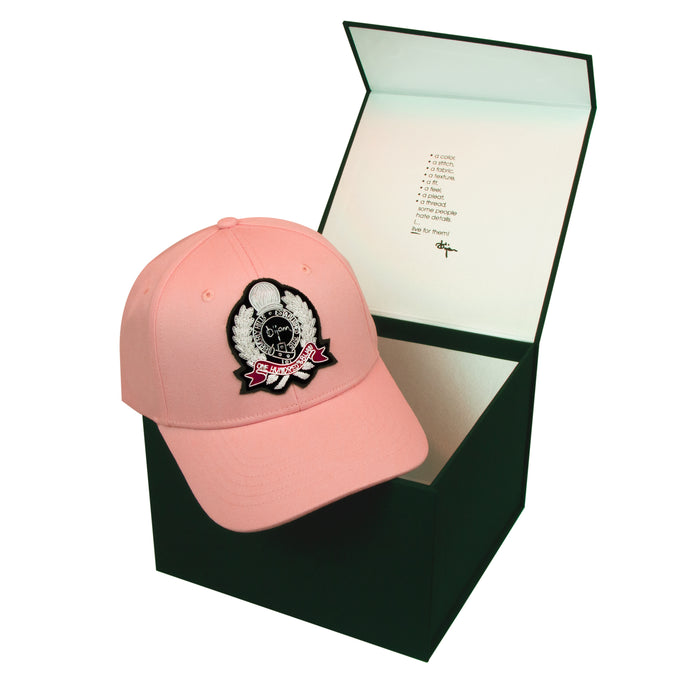 Bijan Pink With Silver Crest Cap