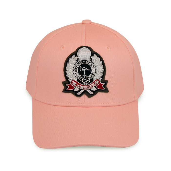 bijan Pink with Silver Crest Cap