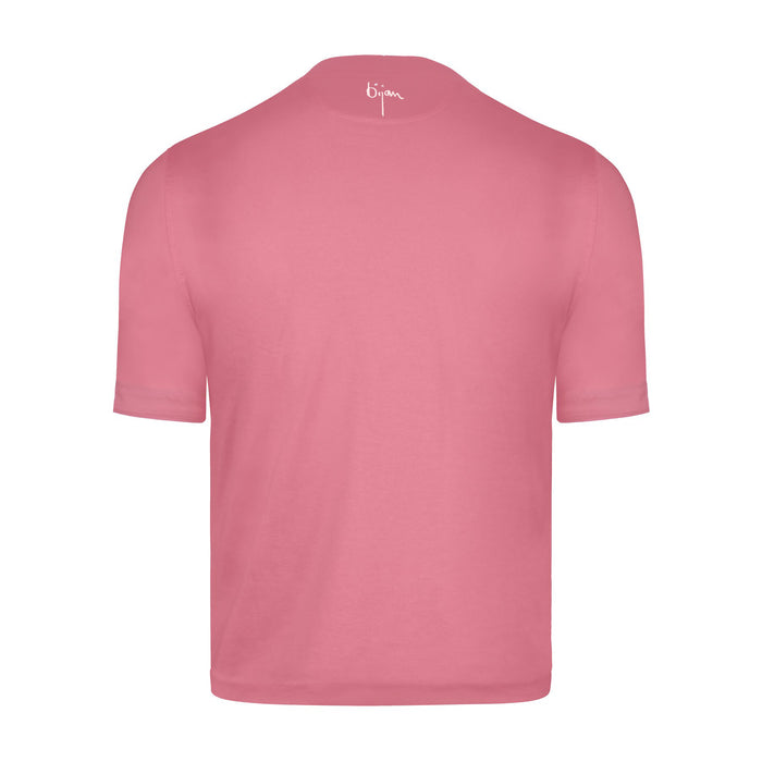 Bijan Pink With White Crest Short Sleeve T-Shirt