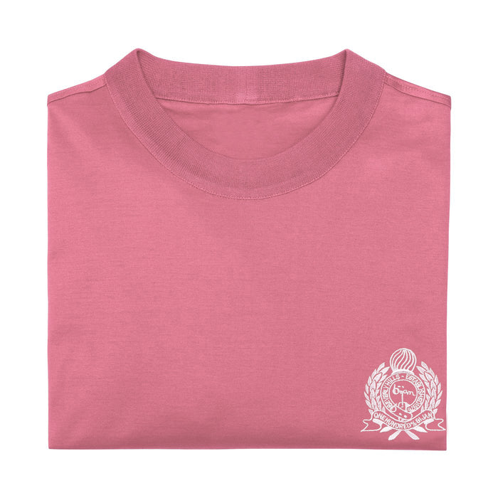Bijan Pink With White Crest Short Sleeve T-Shirt