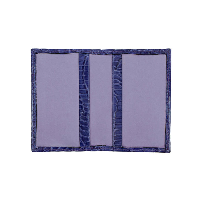 Bijan Purple Alligator Card Holder