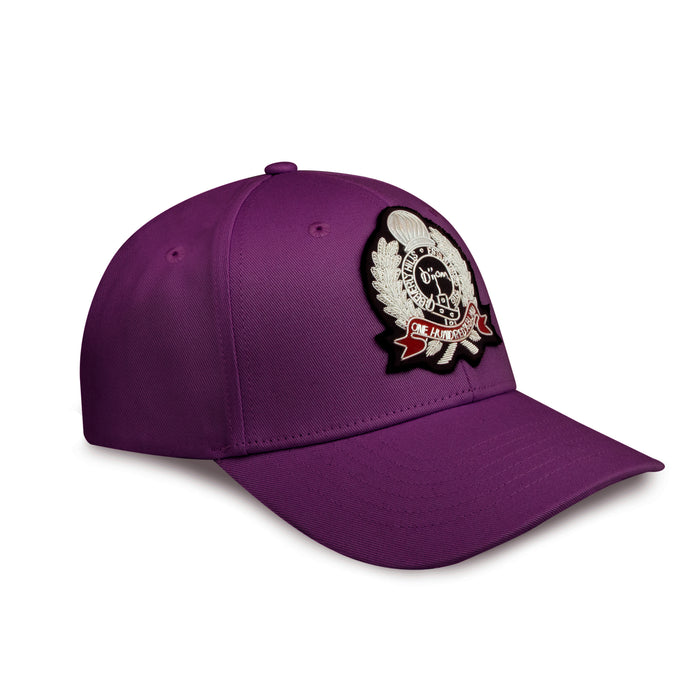 Bijan Purple With Silver Crest Cap
