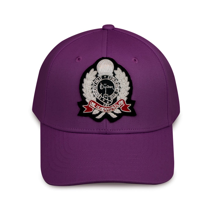 bijan Purple with Silver Crest Cap