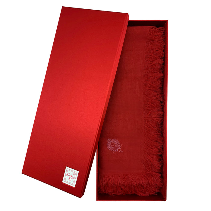 bijan Red Cashmere Shawl