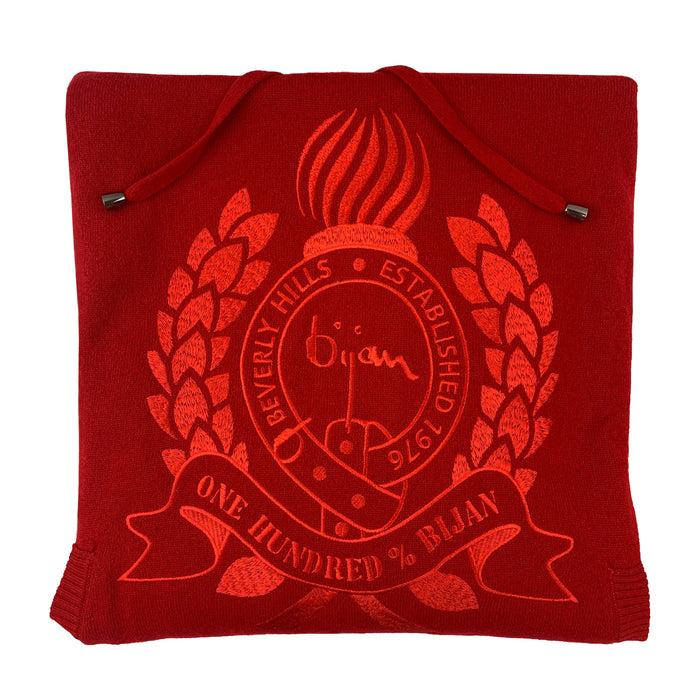 bijan Red Pure Cashmere Pullover Sweater