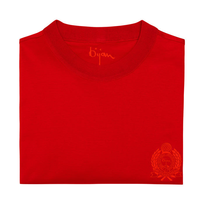 Bijan Bijan Red With Red Crest Short Sleeve T-Shirt