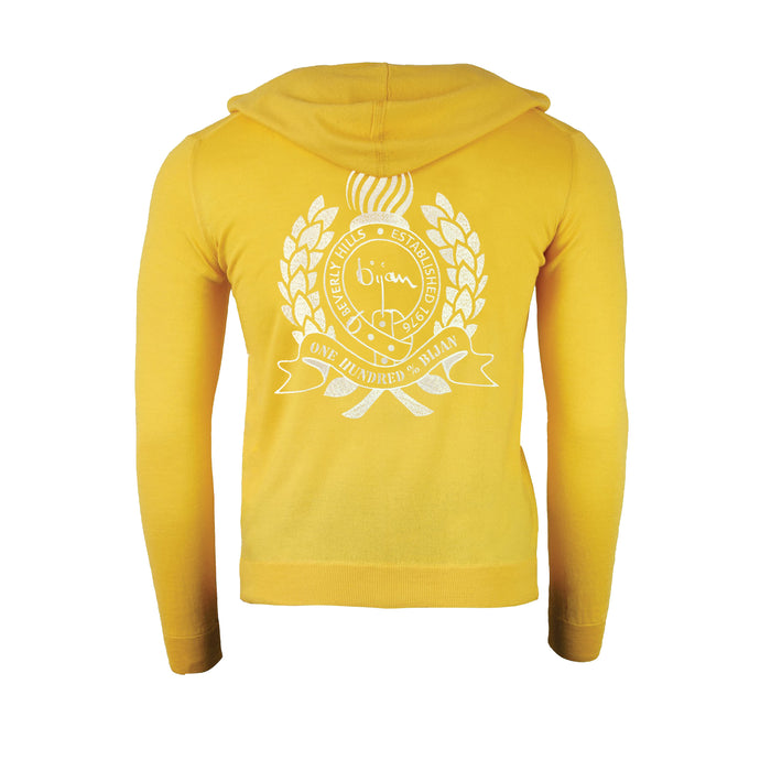 bijan Silk and Cashmere Cardigan with Hoodie