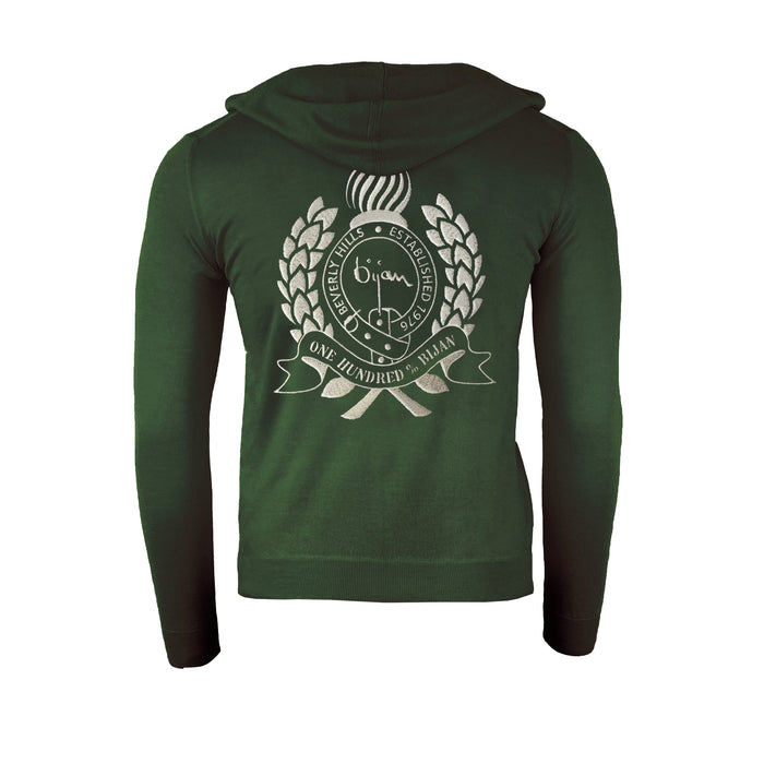 bijan Silk and Cashmere Cardigan with Hoodie