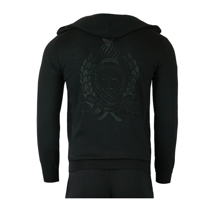 Bijan Silk And Cashmere Cardigan With Hoodie