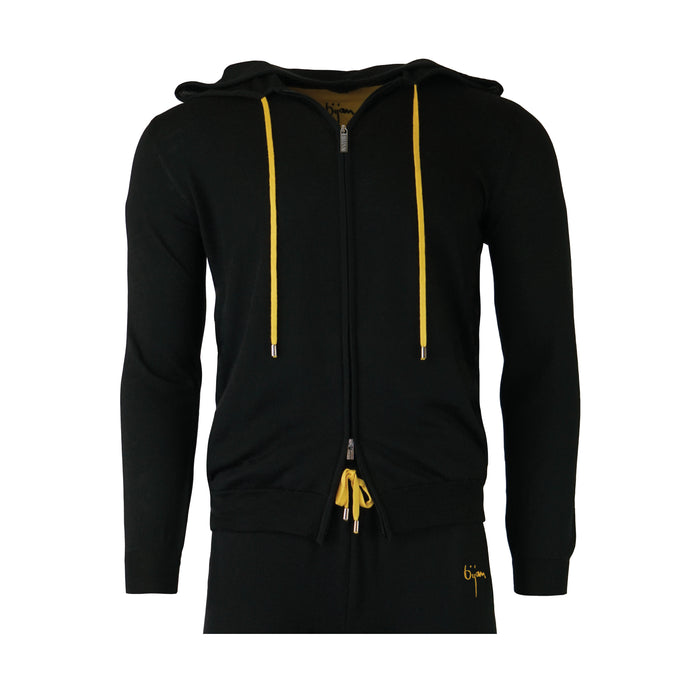 bijan Silk and Cashmere Cardigan with Hoodie