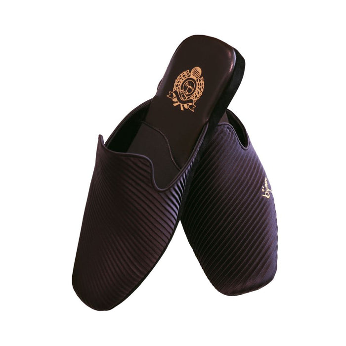 bijan Silk Satin Slippers