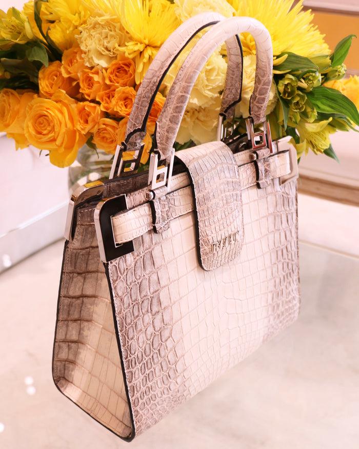Bijan Special Order Himalayan Alligator Purse