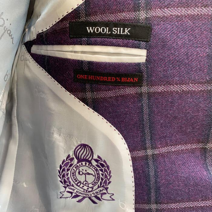Bijan Special Order Purple Wool Jacket