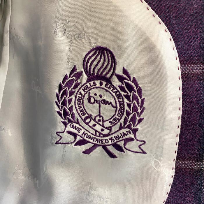Bijan Special Order Purple Wool Jacket