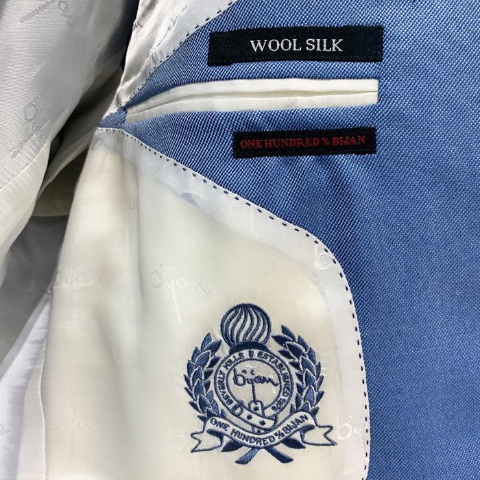 Bijan Special Order Sky Blue Wool & Silk Jacket