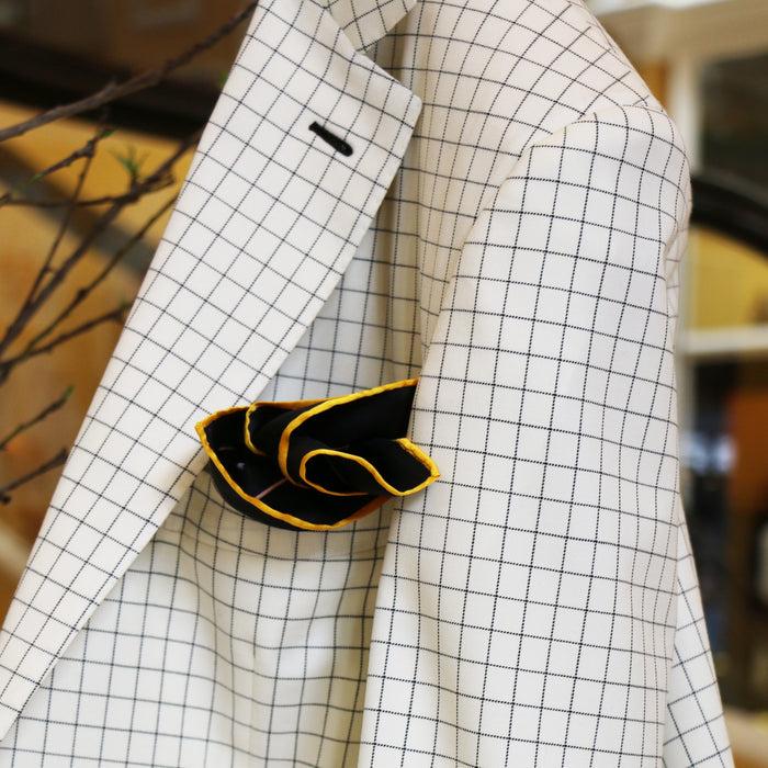 Bijan Special Order White Wool Checkered Jacket