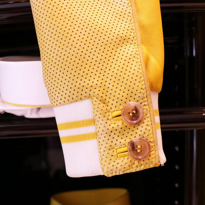 Bijan Special Order Yellow Leather Jacket