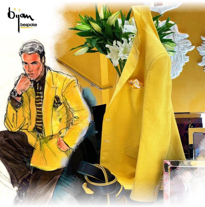 bijan Special Order Yellow Sport Jacket