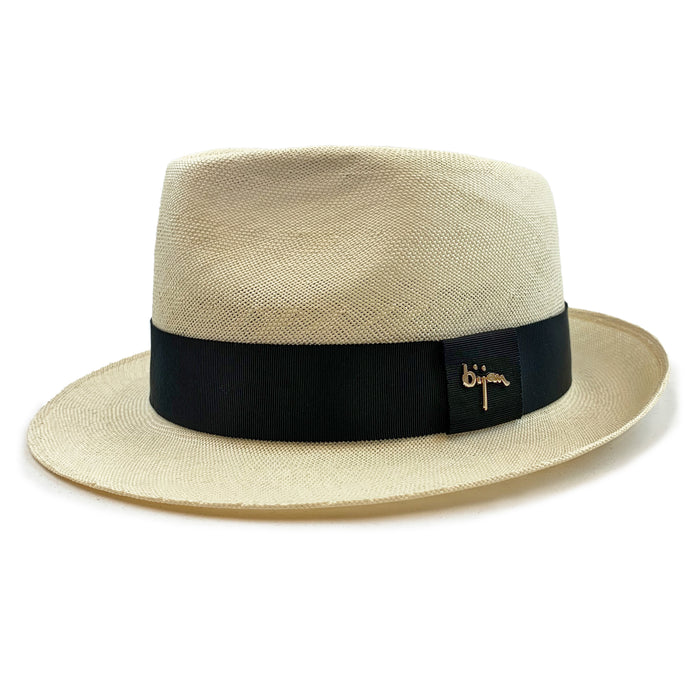 bijan White Fedora Hat