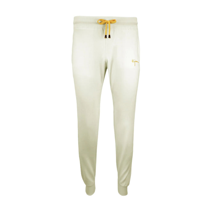 bijan White Silk and Cashmere Sweatpants