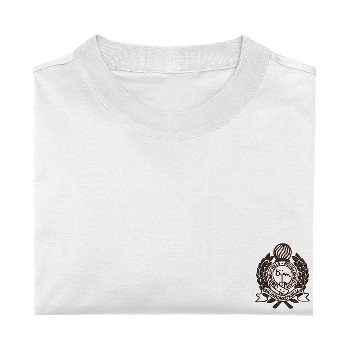 Bijan White With Black Crest Short Sleeve T-Shirt