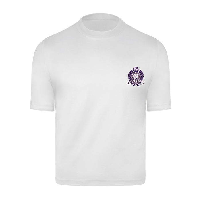 bijan White with Navy Crest Short Sleeve T-Shirt
