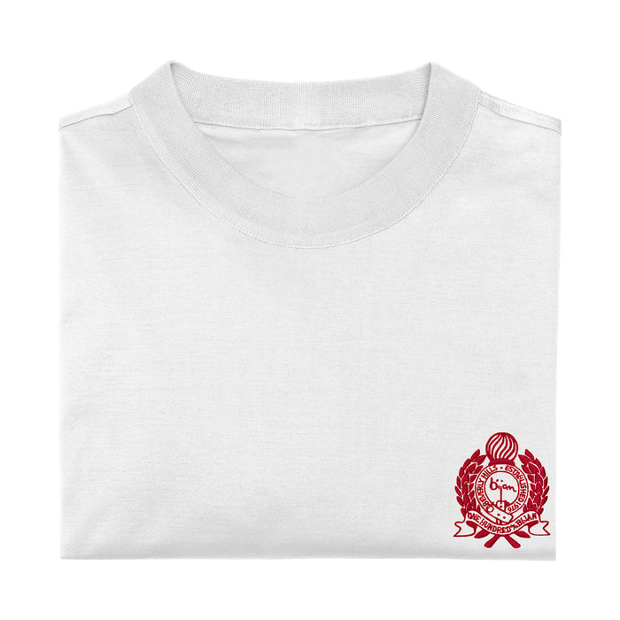 Bijan White With Red Crest Short Sleeve T-Shirt