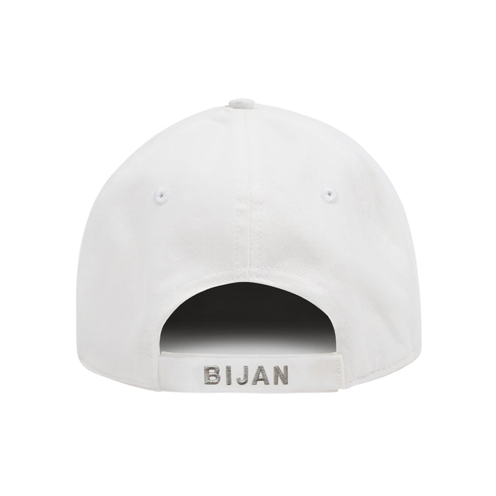 Bijan White With Silver Crest Cap