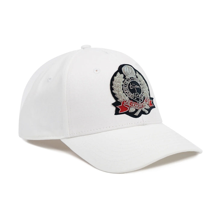 Bijan White With Silver Crest Cap
