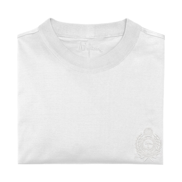 Bijan White With White Crest Short Sleeve T-Shirt