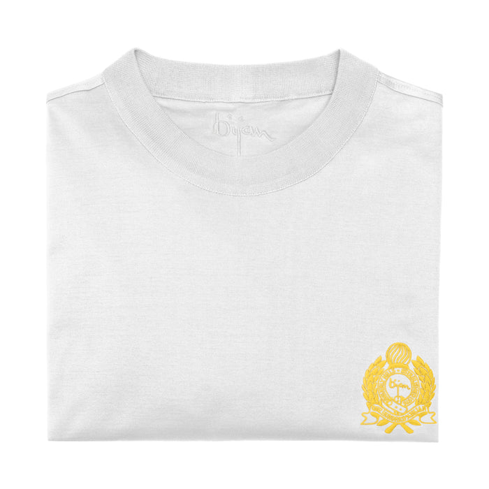 Bijan White With Yellow Crest Short Sleeve T-Shirt