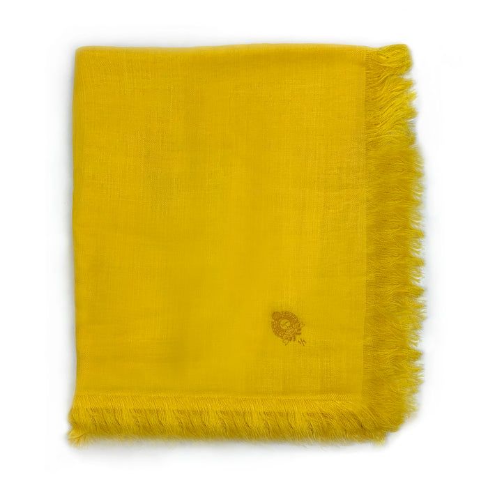Bijan Yellow Cashmere Shawl