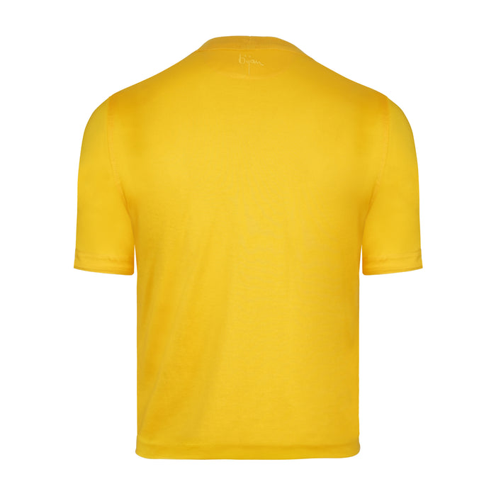 Bijan Bijan Yellow With Yellow Crest Short Sleeve T-Shirt