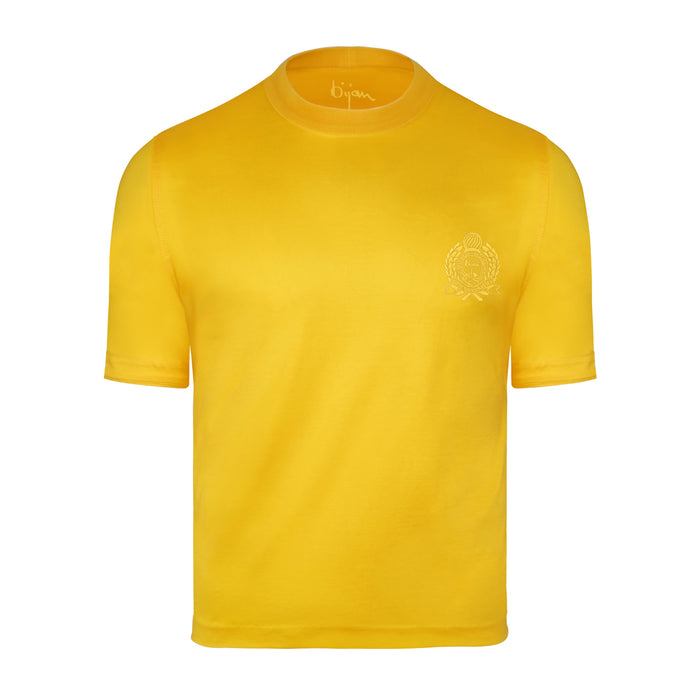 bijan Bijan Yellow with Yellow Crest Short Sleeve T-Shirt