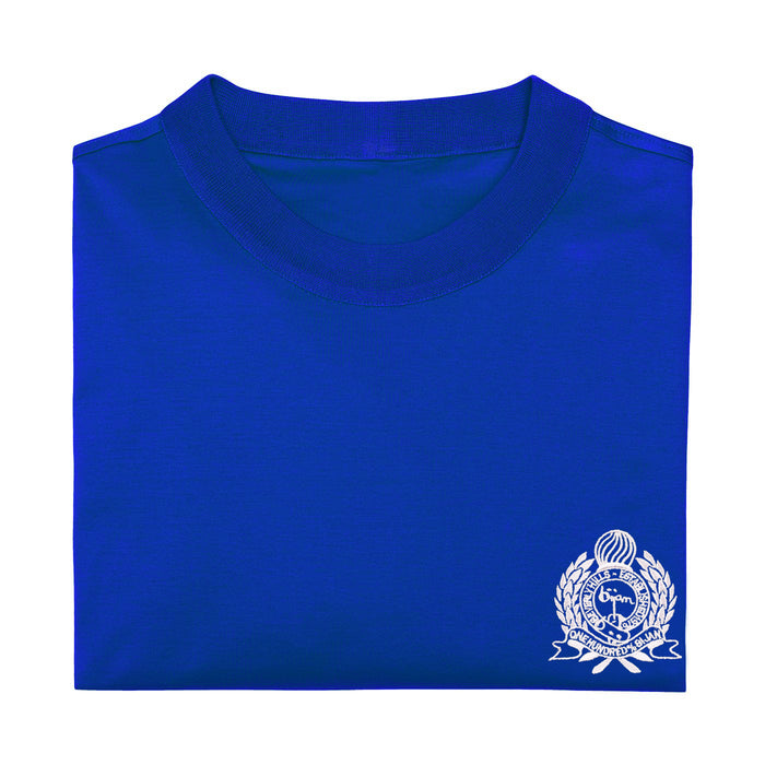 Bijan French Blue With White Crest Short Sleeve T-Shirt
