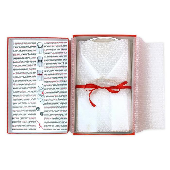 Bijan French Cuff Dress Shirt With French Blue Piping Detail