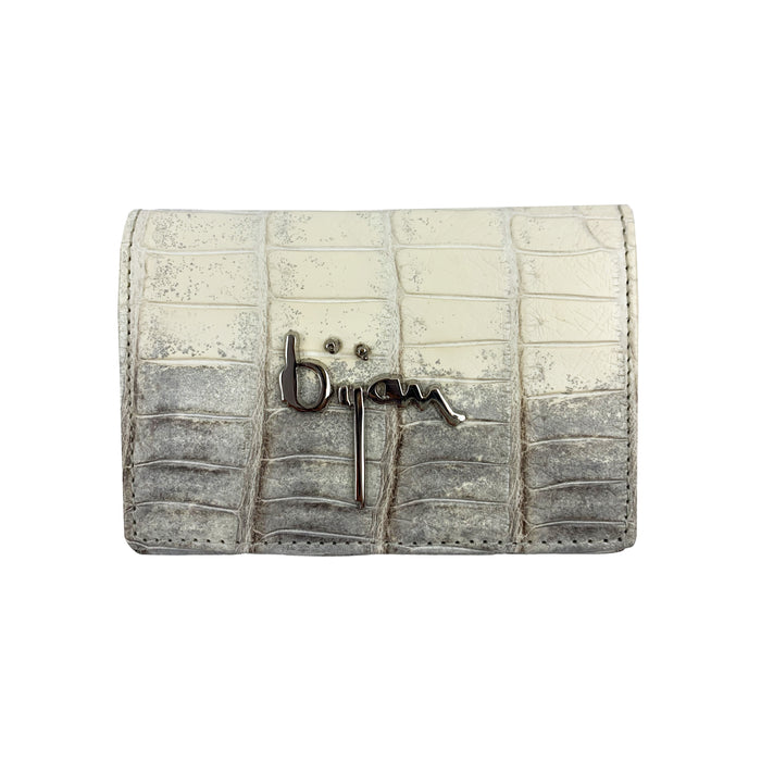 bijan Limited Edition Himalayan Alligator Card Holder