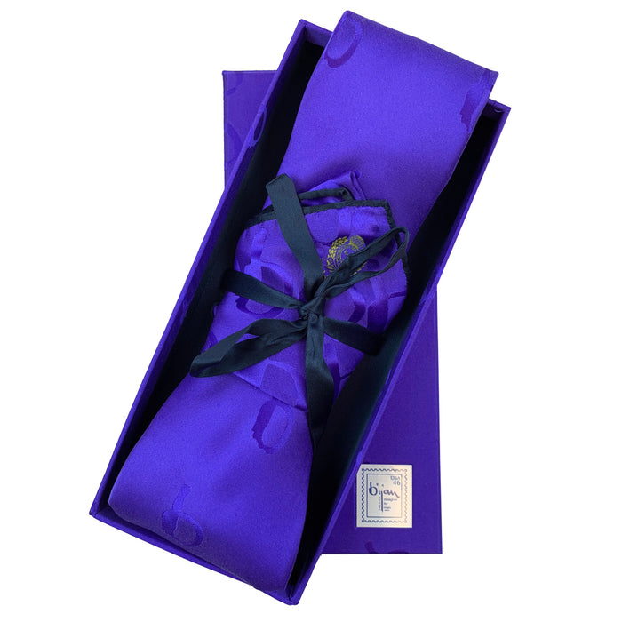 bijan Limited Edition Special Silk Jacquard Bijan "b" Tie Set