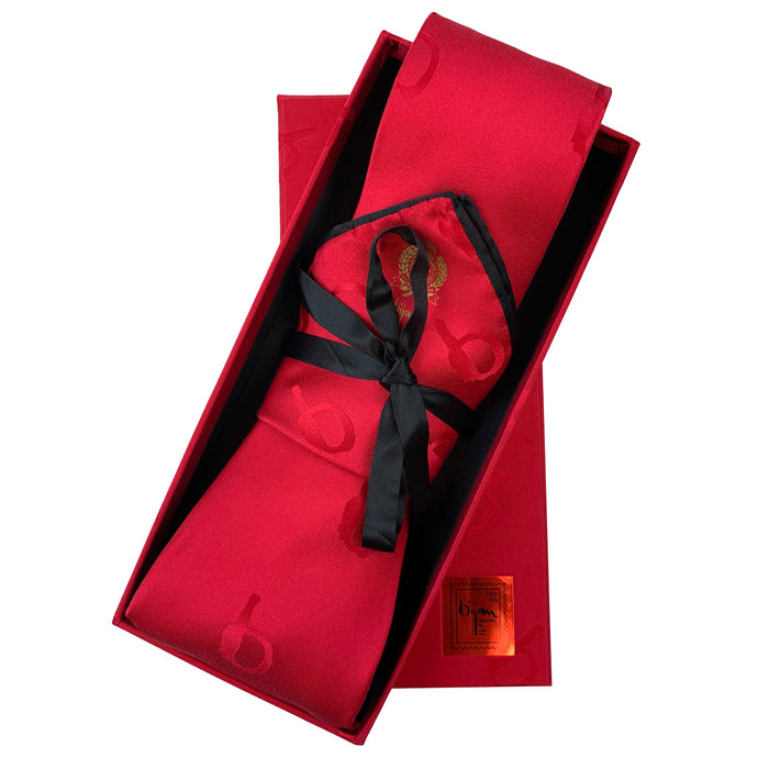 bijan Limited Edition Special Silk Jacquard Bijan "b" Tie Set