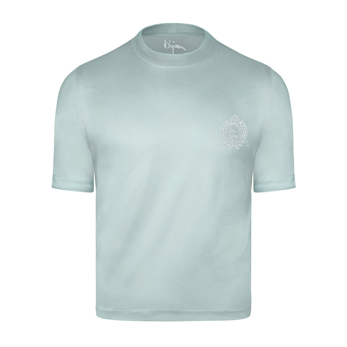bijan Seafoam with Seafoam Crest Short Sleeve T-Shirt