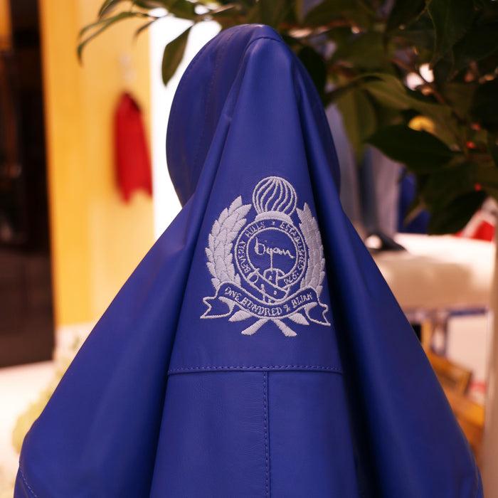 Bijan Special Order French Blue Reversible Leather Jacket