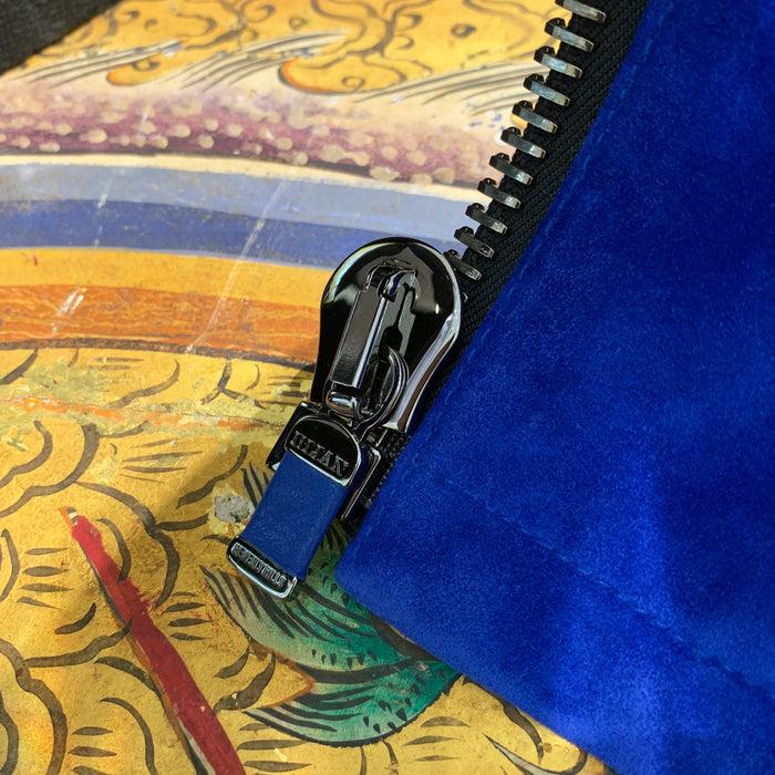 Bijan Special Order French Blue Suede Leather Jacket