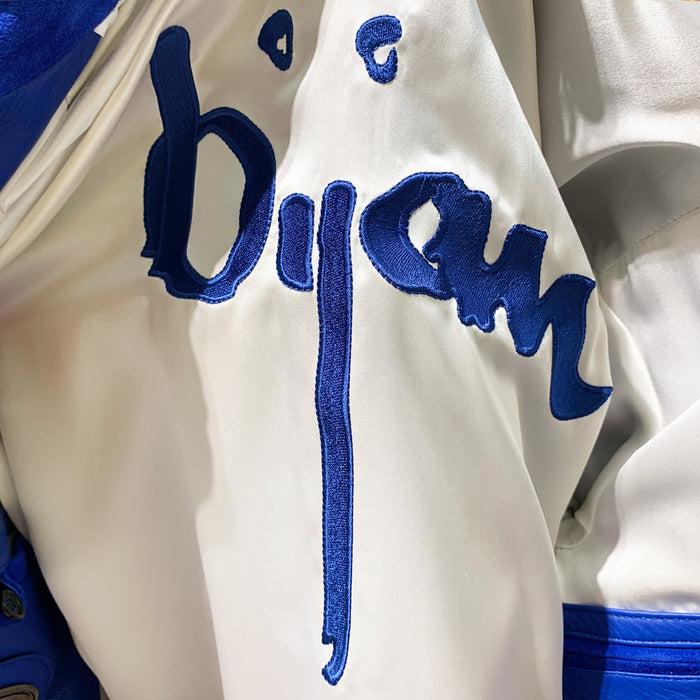 Bijan Special Order French Blue Suede Leather Jacket