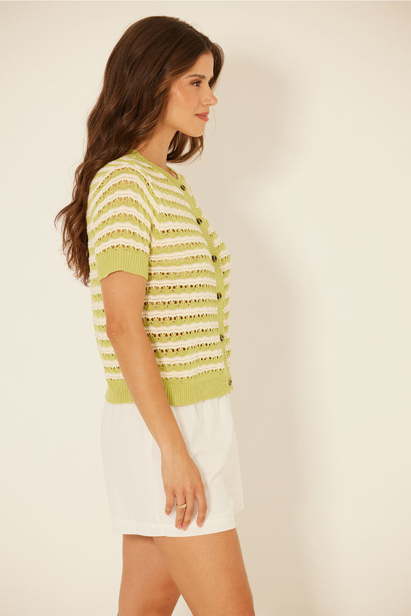 Bila Kinsley Cardigan Pistachio Cream