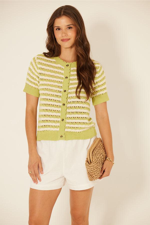 bila Kinsley Cardigan Pistachio Cream