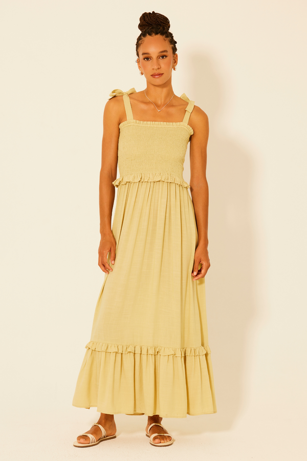 Bila Linda Dress Pale Khaki